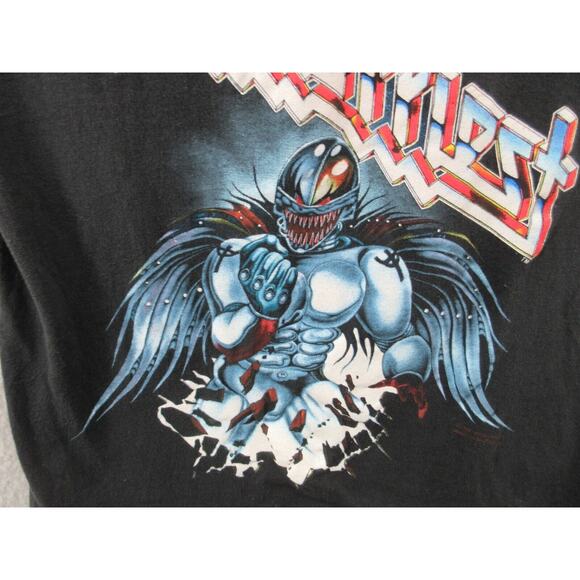 Vintage 1990 JUDAS PRIEST Painkiller World Tour Concert Medium T-Shirt HANDTEX - Picture 4 of 13